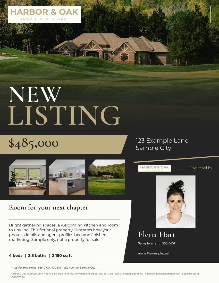 Coordinated Signature new-listing flyer from the same demonstration